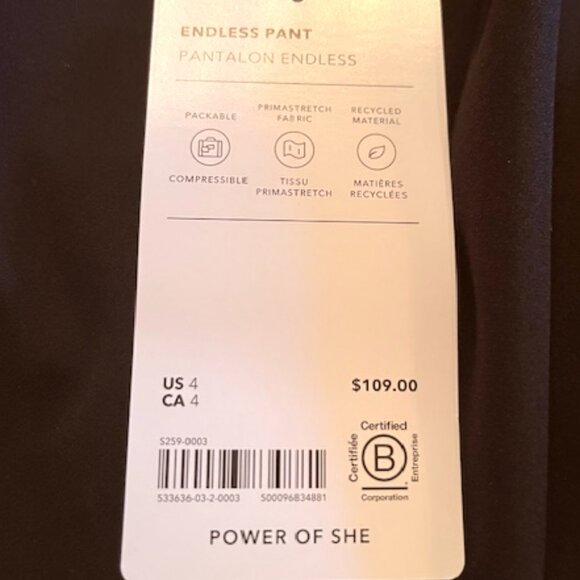 ATHLETA Endless High Rise Pant-BLACK-SIZE 4-NWT - Picture 10 of 11